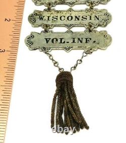 CIVIL War Union Ladder Badge Wisconsin Co. D 19th Vol. Inf