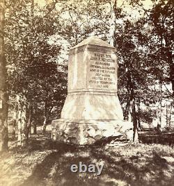 CIVIL War Union Maj Gen John F Reynolds Gettysburg Markers Stereoview Photo 1870