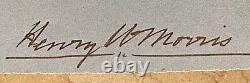 CIVIL War Union Navy Commodore Henry White Morris Autograph (uss Pensacola)
