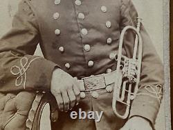 CIVIL War Union Soldier CDV Photo, Lieutenant, Light Artillery, U. S. Army Bugler