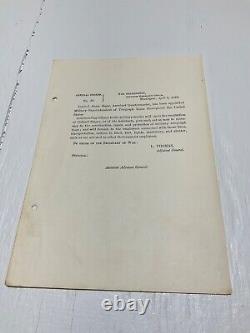 CIVIL War Us Military Telegram Col Ansen Stager Appt Superintendent G. O. 1881
