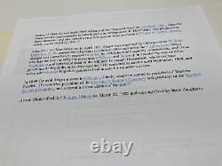 CIVIL War Us Military Telegram Col Ansen Stager Appt Superintendent G. O. 1881