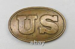 CIVIL War Us Oval Box Plate Non Dug