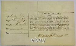 CIVIL War Very Nice Original Union Soldier's Pass War Dated+oath Of Allegiance