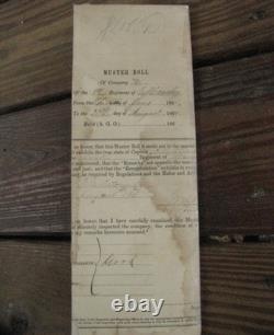 CIVIL War West Virginia 6th Us Cavalry Muster Roll Charlestown 1864