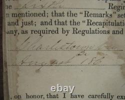 CIVIL War West Virginia 6th Us Cavalry Muster Roll Charlestown 1864