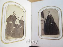 COMPLETELY FULL Antique CIVIL WAR & VICTORIAN CdeV Photo Album, Carte de Visite