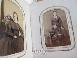 COMPLETELY FULL Antique CIVIL WAR & VICTORIAN CdeV Photo Album, Carte de Visite