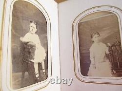 COMPLETELY FULL Antique CIVIL WAR & VICTORIAN CdeV Photo Album, Carte de Visite