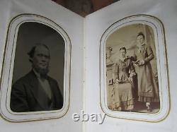 COMPLETELY FULL Antique CIVIL WAR & VICTORIAN CdeV Photo Album, Carte de Visite