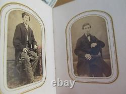 COMPLETELY FULL Antique CIVIL WAR & VICTORIAN CdeV Photo Album, Carte de Visite