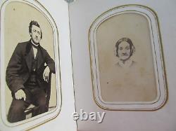 COMPLETELY FULL Antique CIVIL WAR & VICTORIAN CdeV Photo Album, Carte de Visite