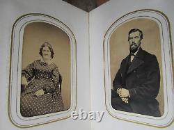 COMPLETELY FULL Antique CIVIL WAR & VICTORIAN CdeV Photo Album, Carte de Visite