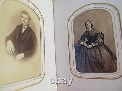 COMPLETELY FULL Antique CIVIL WAR & VICTORIAN CdeV Photo Album, Carte de Visite