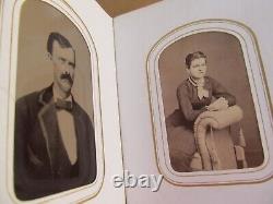 COMPLETELY FULL Antique CIVIL WAR & VICTORIAN CdeV Photo Album, Carte de Visite