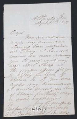 CONFEDERATE CIVIL WAR LETTER Andrew Jackson Grandson, 1st TENNESSEE ARTILLERY