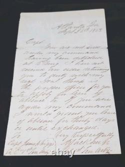 CONFEDERATE CIVIL WAR LETTER Andrew Jackson Grandson, 1st TENNESSEE ARTILLERY