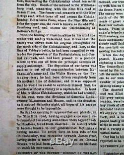 CONFEDERATE Seven Days Battles ROBERT E. LEE McClellan Civil War 1862 Newspaper