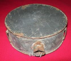 CONFEDERATE TIN DRUM CANTEEN from ROCKINGHAM Co, SHENANDOAH VALLEY of VIRGINIA