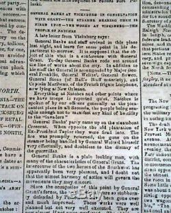 CONFEDERATE Vicksburg MS & FORT SUMTER Charleston SC Civil War 1863 VA Newspaper