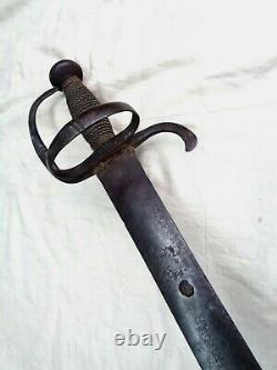 C. 1630 ANTIQUE (SOLINGEN) INFANTRY SWORD. ENGLISH CIVIL WAR ERA HANGER no DAGGER
