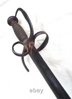 C. 1630 ANTIQUE (SOLINGEN) INFANTRY SWORD. ENGLISH CIVIL WAR ERA HANGER no DAGGER