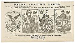 C. 1863 Civil War Design Union Playing Cards Advertisement