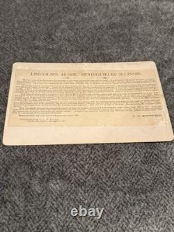 Cabinet Card of Abraham Lincoln's Home In Springfield Illinois Lincoln