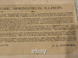 Cabinet Card of Abraham Lincoln's Home In Springfield Illinois Lincoln