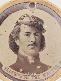 Civil War 1861 Ellsworth the Martyr & Brownell the Avenger Tintypes 1 Rare