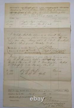Civil War 1863 Amunition Order NG Washington-LR Evans Captain & Chief Officer
