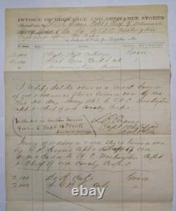 Civil War 1863 Amunition Order NG Washington-LR Evans Captain & Chief Officer