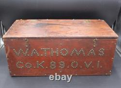 Civil War 89th O. V. I. Soldier's Camp Chest Box ID'd Wm Thomas
