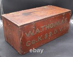 Civil War 89th O. V. I. Soldier's Camp Chest Box ID'd Wm Thomas