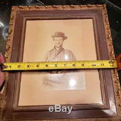 Civil War Albumen Photograph of Arkansas Union Bugler Id'd and in period frame