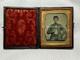 Civil War Ambrotype Portrait Confederate Rebel Solider In Leather Case