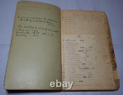 Civil War Antique Handwritten Notes Information Unique Historical Notebook