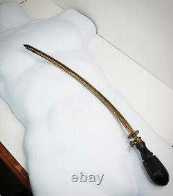 Civil War Antique Surgical Big Trocar Medical 19 Super Large Ebony Brass Rare