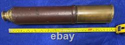Civil War Artillerist Telescope 2 Draw With Sunshade Field Glass. 3' Expanded Lens