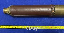 Civil War Artillerist Telescope 2 Draw With Sunshade Field Glass. 3' Expanded Lens
