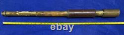 Civil War Artillerist Telescope 2 Draw With Sunshade Field Glass. 3' Expanded Lens