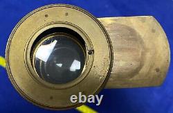 Civil War Artillerist Telescope 2 Draw With Sunshade Field Glass. 3' Expanded Lens