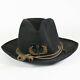 Civil War Black Felt Slouch Hat with Cord GAR #9 Emblem, Soldier Attributed