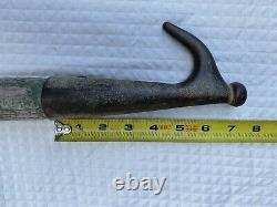 Civil War' Bronze NAUTICAL BOAT HOOK FOR GRABBING CLEAT LINES 7 LONG