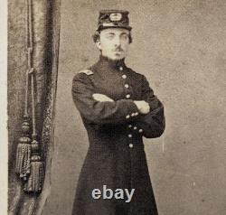 Civil War CDV Photo Union Officer Soldier By Hallett Bowery New York