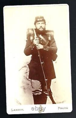 Civil War CDV Pvt Clark P Caswell 6th Mass Vols