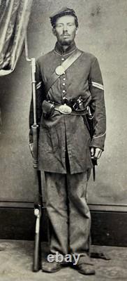 Civil War CDV Tintype Photo Album Maine Union Soldier William Sherman Tom Thumb