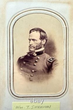 Civil War CDV Tintype Photo Album Maine Union Soldier William Sherman Tom Thumb