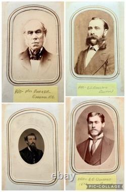 Civil War CDV Tintype Photo Album Maine Union Soldier William Sherman Tom Thumb