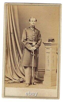 Civil War CDV Union Captain Henry C Smith 20th Connecticut Killed by Tree